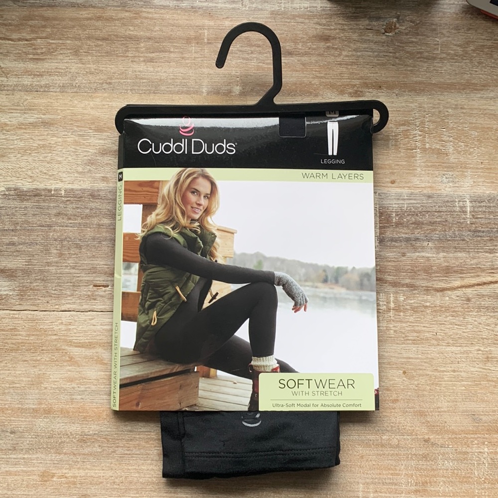 Cuddl Duds Medium Black Leggings
